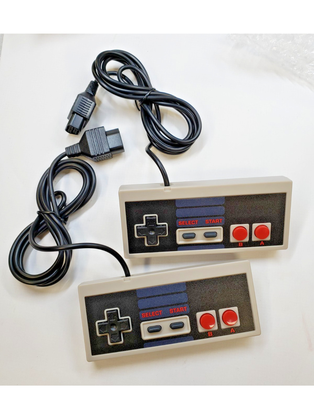 2 Pack Controller For NES Nintendo Vintage Console Wired Gamepad squared control
